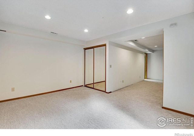 911 Homer Cir, Lafayette, CO 80026 - finished below grade area with carpet flooring, recessed lighting, and baseboards