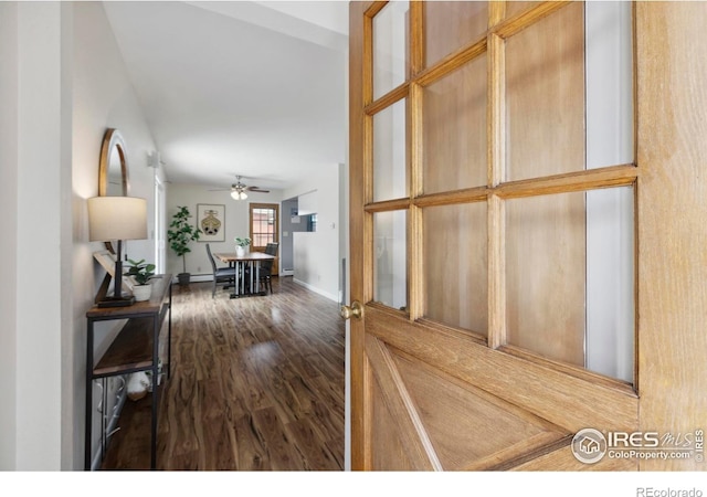 1217 N US Highway 287, Fort Collins, CO 80524 - hallway featuring dark wood-style floors and baseboards