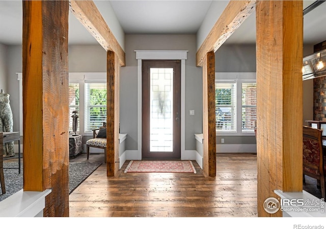 317 Wood St, Fort Collins, CO 80521 - foyer entrance featuring hardwood / wood-style flooring, plenty of natural light, and baseboards