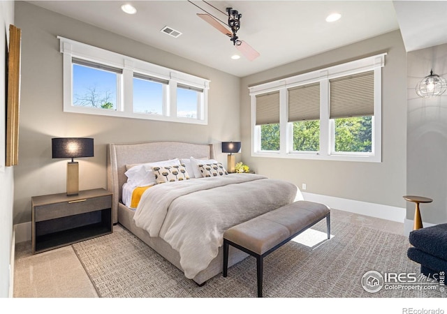 317 Wood St, Fort Collins, CO 80521 - bedroom featuring recessed lighting, baseboards, and ceiling fan