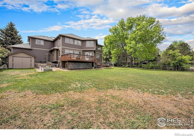 13971 Telluride Dr, Broomfield, CO 80020 - back of house with a deck and a garage