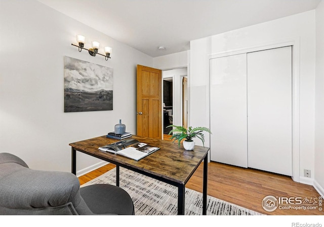 325 Colgate St, Boulder, CO 80305 - home office with light wood-style floors and baseboards