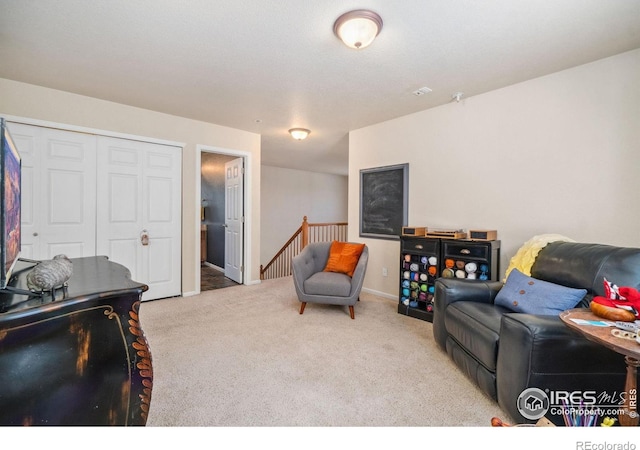 2320 Clipper Way, Fort Collins, CO 80524 - sitting room with an upstairs landing, carpet, and baseboards