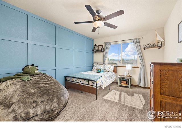 6848 Pettigrew St, Wellington, CO 80549 - carpeted bedroom featuring ceiling fan