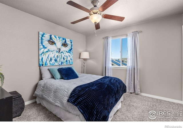 6681 6th St, Frederick, CO 80530 - bedroom featuring carpet flooring, baseboards, and ceiling fan