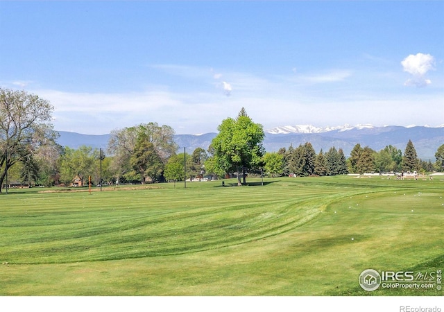4924 Clubhouse Ct, Boulder, CO 80301 - view of property's community with a mountain view, golf course view, and a lawn