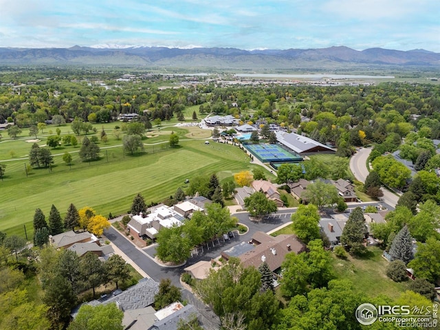 4924 Clubhouse Ct, Boulder, CO 80301 - aerial perspective of suburban area with mountains and a golf club