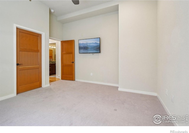 1203 High St, Boulder, CO 80304 - unfurnished bedroom featuring carpet flooring, baseboards, and ceiling fan