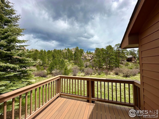 492 Macgregor Ave, Estes Park, CO 80517 - view of wooden terrace