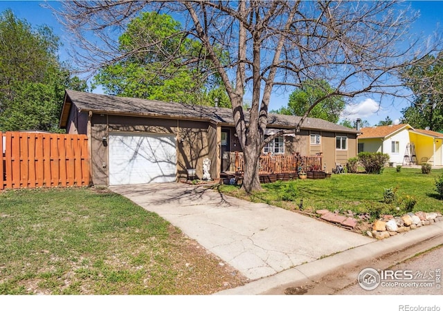 3409 Post Rd, Laporte, CO 80535 - single story home featuring an attached garage and driveway
