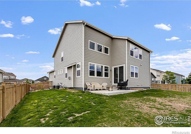 6398 Verna Ct, Timnath, CO 80547 - rear view of house featuring a patio and central air condition unit