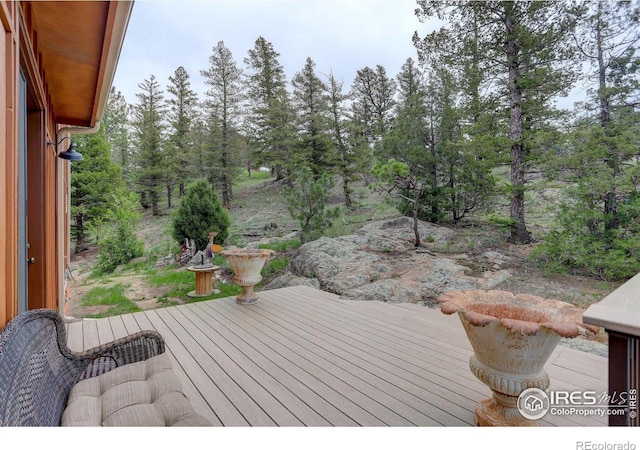 178 Cree Ct, Lyons, CO 80540 - view of wooden terrace