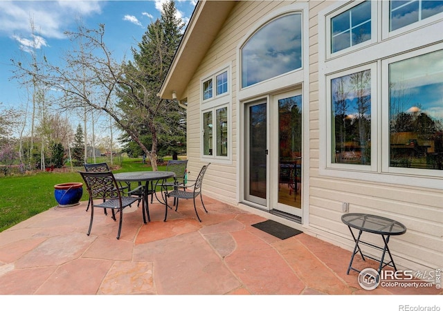 9445 Lykins Pl, Boulder, CO 80301 - view of patio featuring outdoor dining space
