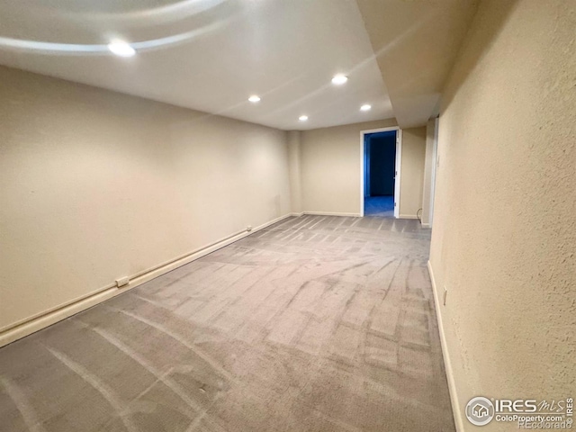 2614 Willard Dr, Colorado Springs, CO 80911 - unfurnished room with recessed lighting, carpet flooring, a textured wall, and baseboards