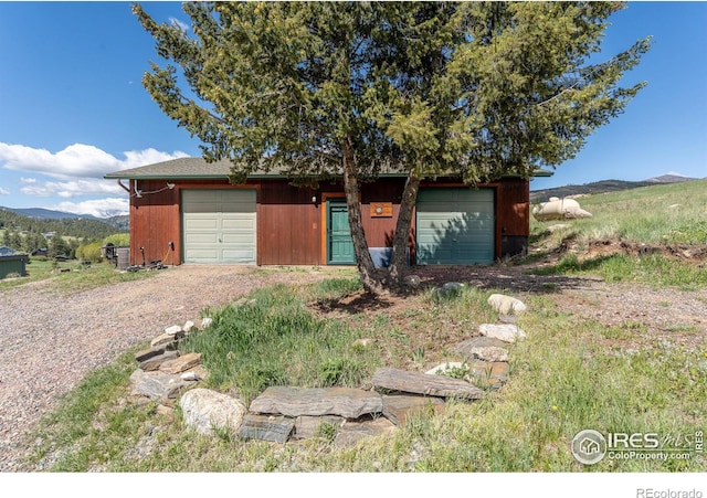 519 Palisade Mountain Dr, Drake, CO 80515 - garage with a mountain view