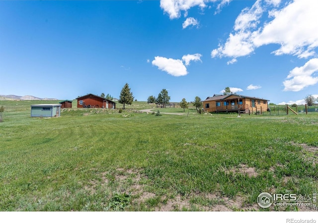 519 Palisade Mountain Dr, Drake, CO 80515 - view of green lawn with a rural view