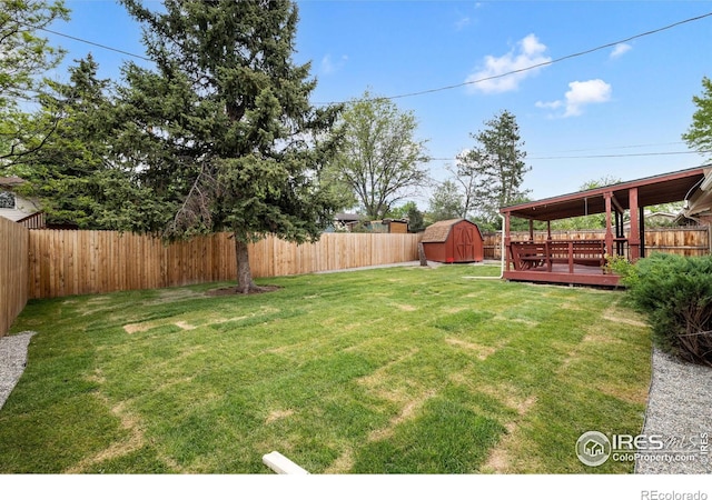 5329 Flower Cir, Arvada, CO 80002 - view of yard featuring a deck