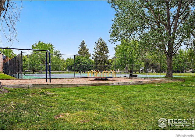 4489 Wellington Rd, Boulder, CO 80301 - view of jungle gym with a tennis court