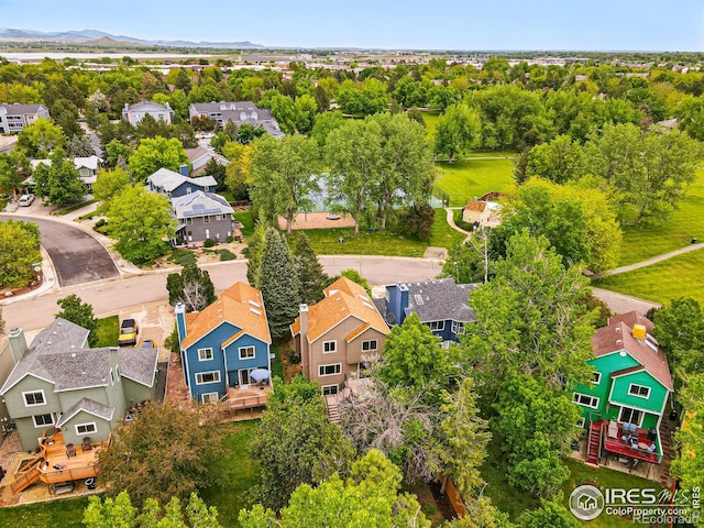 4489 Wellington Rd, Boulder, CO 80301 - aerial perspective of suburban area with a tree filled landscape