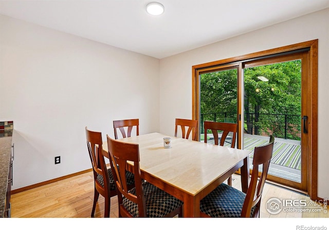4489 Wellington Rd, Boulder, CO 80301 - dining area featuring light wood-type flooring and baseboards