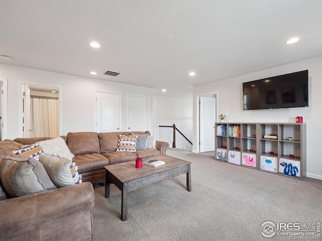 610 Sun Up Pl, Erie, CO 80516 - living room featuring recessed lighting and carpet