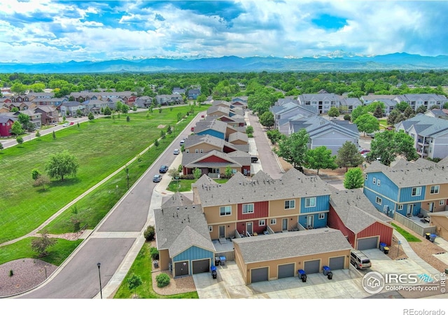 1240 Wren Ct Unit B, Longmont, CO 80501 - aerial view of residential area featuring a mountainous background