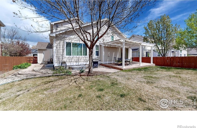 2139 Andrews St, Fort Collins, CO 80528 - rear view of house featuring a pergola and a patio