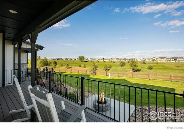4268 Ardglass Ln, Timnath, CO 80547 - wooden deck with view of golf course