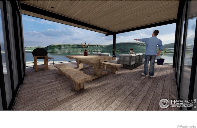 4402 Kano Dr, Fort Collins, CO 80526 - deck with a water view