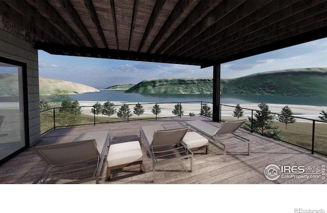 4402 Kano Dr, Fort Collins, CO 80526 - deck with a water view