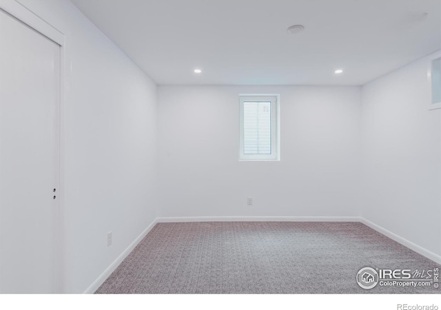 4601 S Lipan St, Englewood, CO 80110 - empty room with carpet floors, recessed lighting, and baseboards