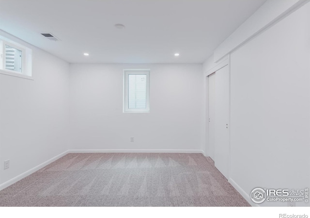 4601 S Lipan St, Englewood, CO 80110 - basement with carpet floors, recessed lighting, and baseboards
