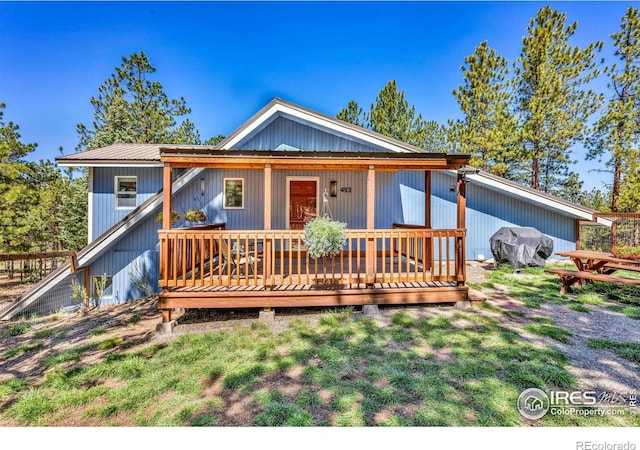 453 Black Fawn Ln, Westcliffe, CO 81252 - view of front of property featuring a wooden deck