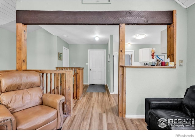 453 Black Fawn Ln, Westcliffe, CO 81252 - living room featuring light wood finished floors and baseboards