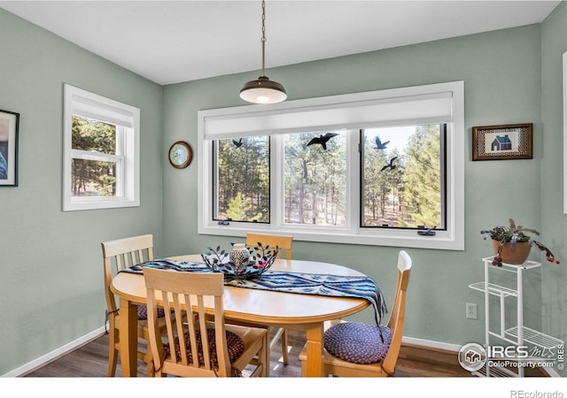 453 Black Fawn Ln, Westcliffe, CO 81252 - dining room with wood finished floors and baseboards