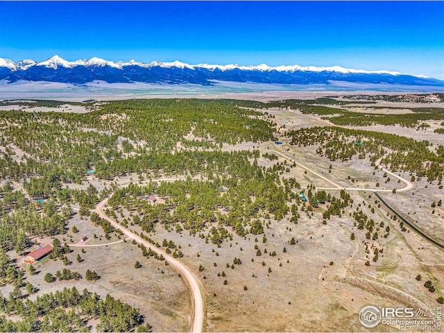 453 Black Fawn Ln, Westcliffe, CO 81252 - aerial view of sparsely populated area featuring a mountain backdrop and a desert landscape