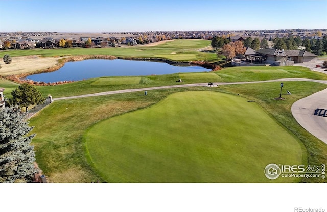 8211 Lighthouse Lane Ct, Windsor, CO 80528 - aerial view of residential area with a nearby body of water and a golf course