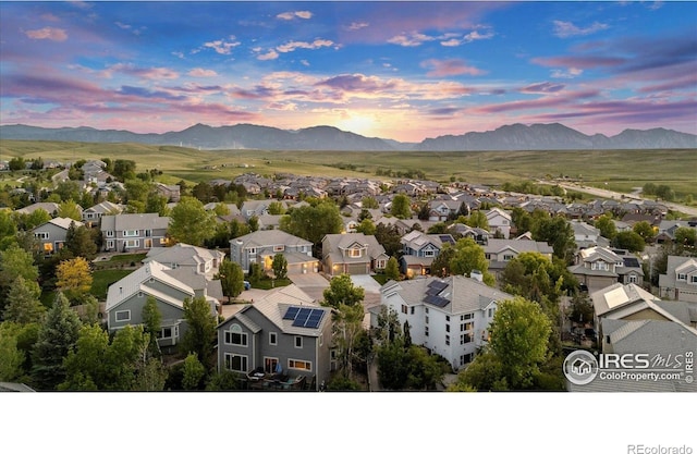 2841 Silver Pl, Superior, CO 80027 - aerial view of residential area featuring a mountainous background