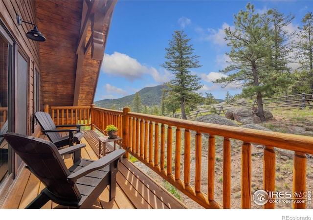 95 Choctaw Rd, Lyons, CO 80540 - wooden terrace with a mountain view