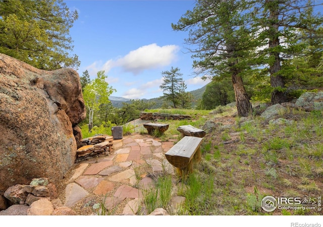 95 Choctaw Rd, Lyons, CO 80540 - view of patio featuring a mountain view