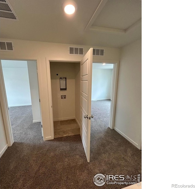 420 Condor Way, Johnstown, CO 80534 - hall with dark colored carpet and baseboards