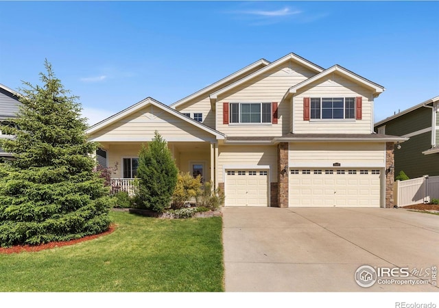 10278 Dover St, Firestone, CO 80504 - view of front of house with a garage and driveway