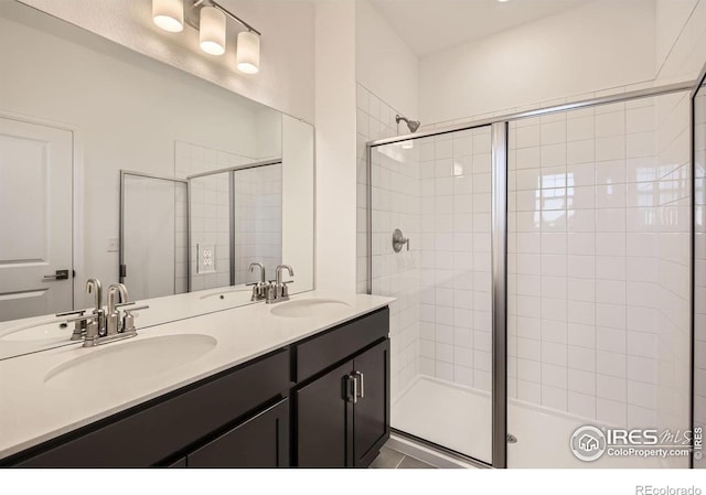 1875 Foggy Brook Dr, Fort Collins, CO 80528 - bathroom with a stall shower and double vanity