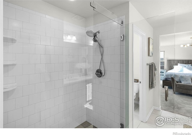 6229 Black Mesa Rd, Frederick, CO 80516 - full bath with ensuite bathroom, toilet, tile patterned flooring, and a shower stall