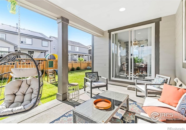 6229 Black Mesa Rd, Frederick, CO 80516 - sunroom with a residential view