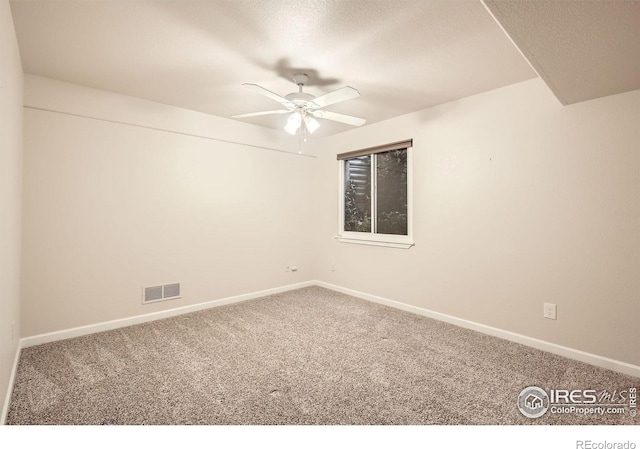 520 N Harding Ave, Johnstown, CO 80534 - carpeted empty room featuring a ceiling fan, baseboards, and a textured ceiling