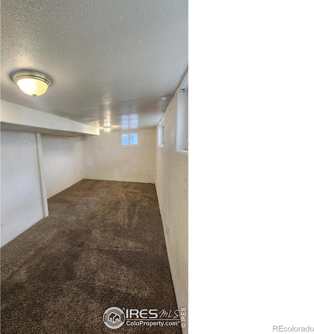 305 Phelps St, Sterling, CO 80751 - basement with a textured ceiling and carpet floors