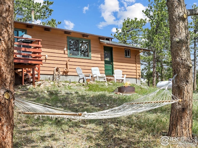 839 Ski Rd, Allenspark, CO 80510 - view of front facade featuring a deck