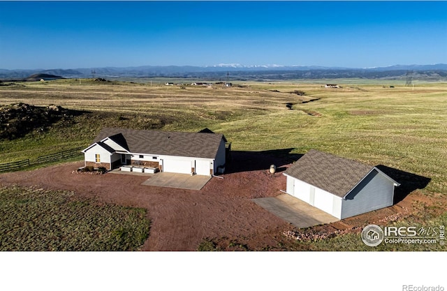 631 Linecamp Dr, Livermore, CO 80536 - aerial view of sparsely populated area featuring a mountain backdrop