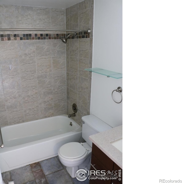 4775 White Rock Cir Unit B, Boulder, CO 80301 - full bathroom featuring toilet, vanity, and bathtub / shower combination